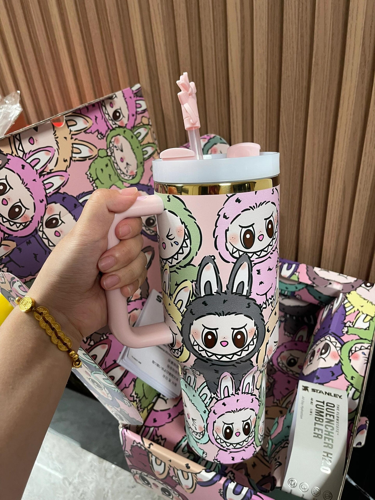 🔥Labubu in-Car-Insulated cup 40 OZ &✈️Free shipping